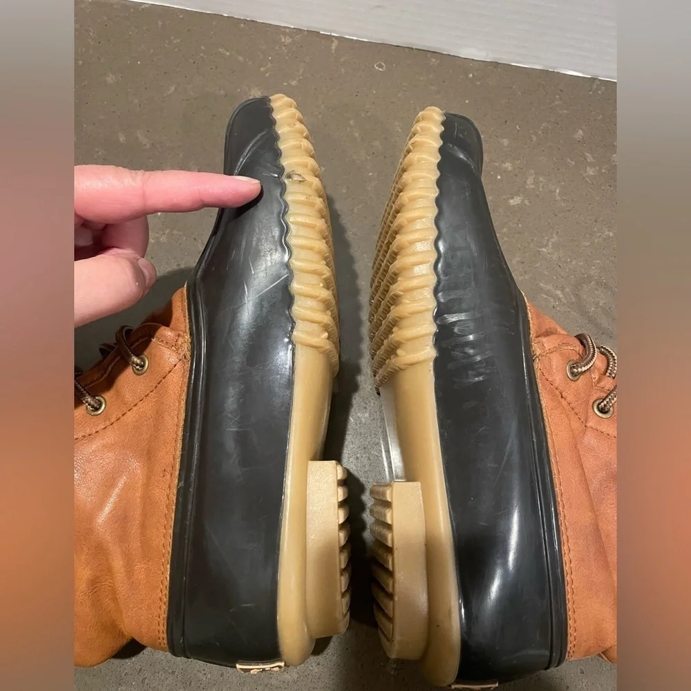 The Original Duck Brown and Black Plaid Lined Boots